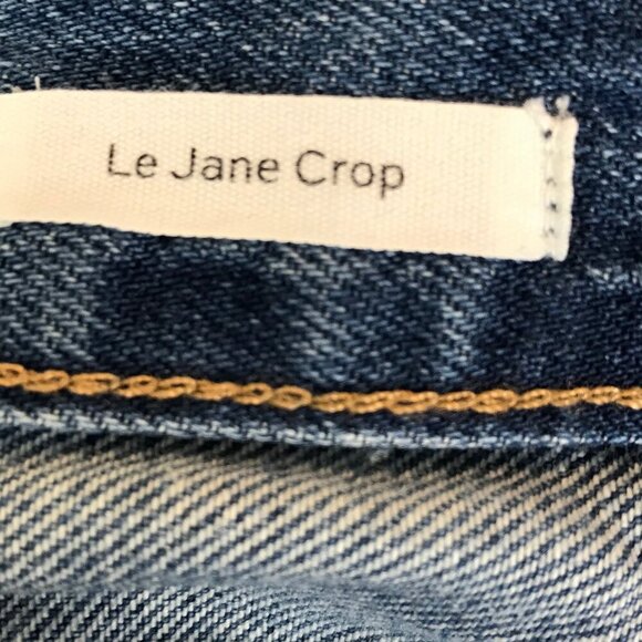 Frame Le Jane Crop High Rise  5 Pocket Zip Up Jeans Size 24 - Picture 9 of 10